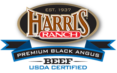Label: Harris Ranch Est 1937, Premium Black Angus Beef, USDA Certified