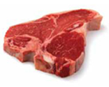 uncooked cut of beef - porterhouse steak