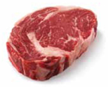 uncooked cut of beef - ribeye steak