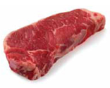 uncooked cut of beef - New York steak