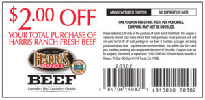 $2 off coupon Harris Ranch Beef